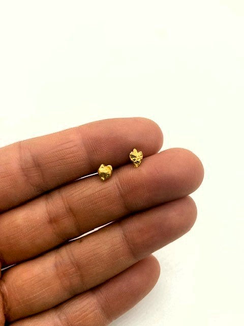 Natural Gold Nugget Studs $350