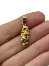 Load image into Gallery viewer, Natural Gold Nugget with WA Rubellite
