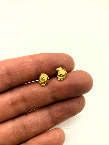 Natural Gold Nugget Studs $425