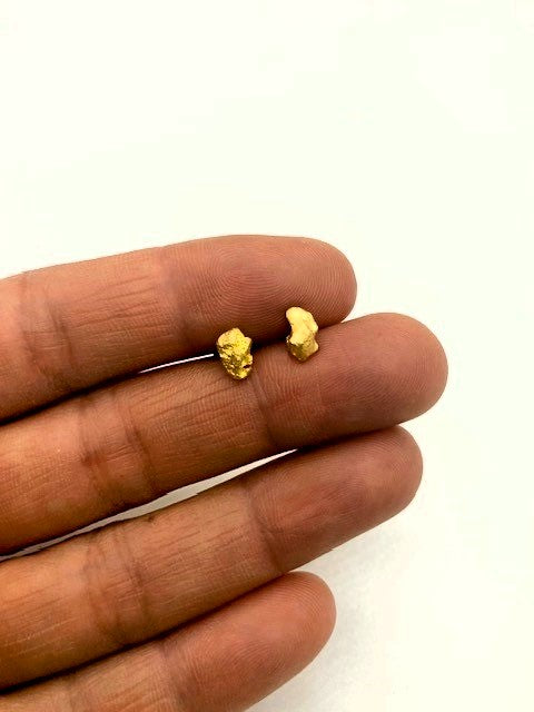 Natural Gold Nugget Studs $425