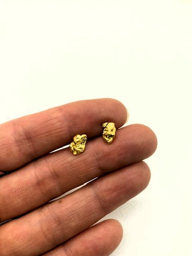 Natural Gold Nugget Studs $475