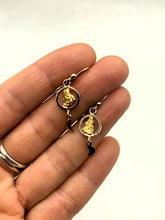 Load image into Gallery viewer, Natural Gold Nugget Moon Earrings