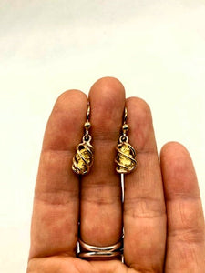 Natural Gold Nugget Cage Earrings