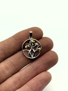 Natural Gold Nuggets Tree of Life Pendant