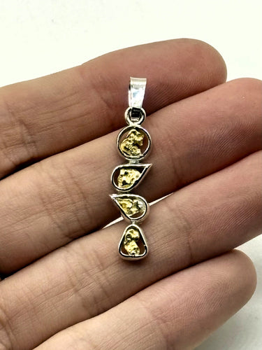 Natural Gold Nuggets AG Shape Pendant