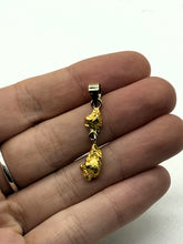 Load image into Gallery viewer, Natural Gold Nugget Double Pendant