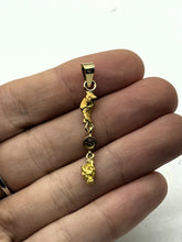 Load image into Gallery viewer, Natural Gold Nugget Double Pendant with Diamond