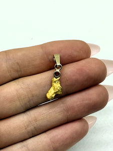 Natural Gold Nugget with WA Rubellite