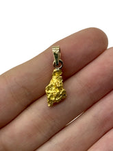 Load image into Gallery viewer, Natural Gold Nugget Blue Topaz Pendant