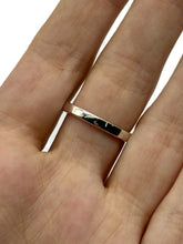 Load image into Gallery viewer, Natural Gold Nugget Silver Slide Inlay Ring (size R)