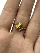 Load image into Gallery viewer, Natural Gold Nugget 18ct YG S Ring (size R)