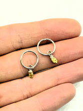 Load image into Gallery viewer, Natural Gold Nugget SS Sleeper Earrings