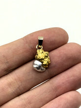 Load image into Gallery viewer, Natural Gold Nugget and Keshi Pearl Pendant