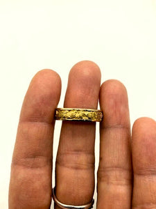 Natural Gold Nugget Ladies Full Inlay Ring 18ct