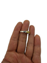 Load image into Gallery viewer, Natural Gold Nugget Silver Slide Inlay Ring (size P1/2)