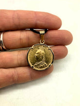 Load image into Gallery viewer, Gold Sovereign Full Pendant 1892 M