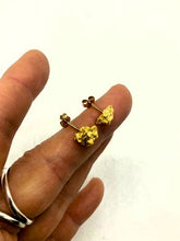 Load image into Gallery viewer, Natural Gold Nugget Studs Large