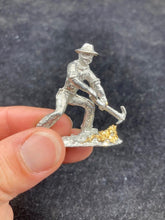 Load image into Gallery viewer, Figurine with leaf gold (lead free pewter)