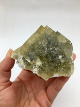 Load image into Gallery viewer, Fluorite crystal with calcite