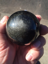 Load image into Gallery viewer, Golden Obsidian Sphere